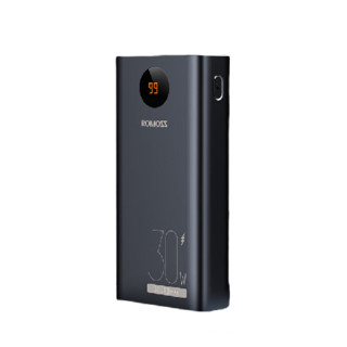 ROMOSS 罗马仕 PEA30-192 移动电源 黑色 30000mAh Type-C/Micro-B/Lightning 30W