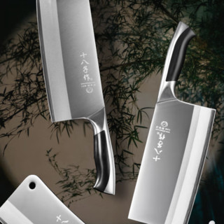 十八子作 典雅系列 SL1608-AB 斩切两用刀(不锈钢、18.8cm、不锈钢原色/黑色)