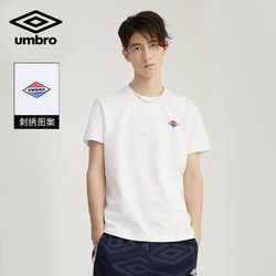 Umbro 茵宝 男子春夏新品简约运动短袖T恤胸前菱形标图案