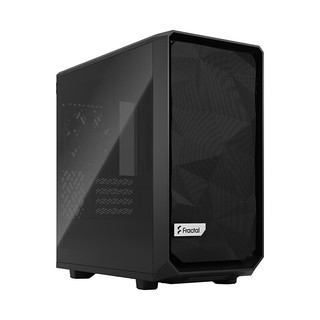 Fractal Design 机箱Meshify2 Mini紧凑型下置MATX 白色侧透 Meshify2 Mini全黑化（Dark TG）