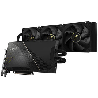 GIGABYTE 技嘉 水雕AORUS GeForce RTX 4090 XTREME WATERFORCE 24G 显卡 24GB 黑色