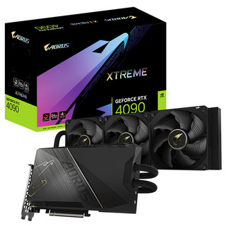 GIGABYTE 技嘉 水雕AORUS GeForce RTX 4090 XTREME WATERFORCE 24G 显卡 24GB 黑色