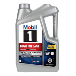 Mobil 美孚 1号  全机油 5W-30 高里程 4.73L(5Qt) 美国进口