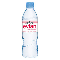 京东百亿补贴：evian 依云 矿泉水 500ml*24瓶 整箱装