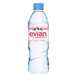 evian 依云 矿泉水 500ml*24瓶 整箱装