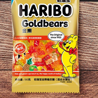 HARIBO 哈瑞宝 金熊橡皮糖 混合水果味 100g