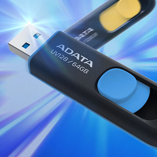 ADATA 威刚 AUV128-32G-RBE USB 3.2 固态U盘 蓝色 32GB USB-A