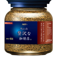 AGF 奢華咖啡店 古典藝術款 速溶黑咖啡 80g 藍罐紅標