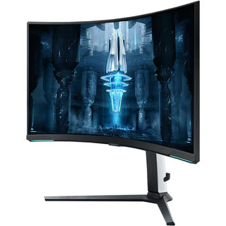 SAMSUNG 三星 S32BG854NC 32英寸 曲面 FreeSync 显示器（3840×2160、240Hz、95％DCI-P3、HDR2000）