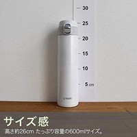TIGER 虎牌 热水瓶 马克杯瓶 600 毫升 一触式 轻量级 MMJ-A602WJ 白色
