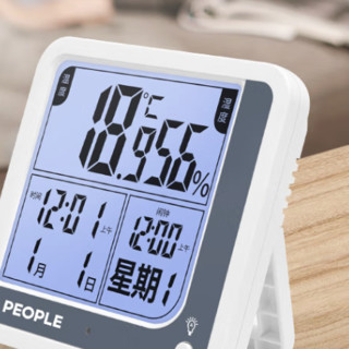 PEOPLE 人民电器 RE-W1005S 温湿度计 背光款 白色