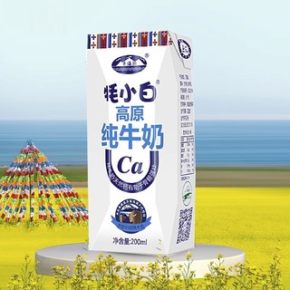 青海湖 3.3g蛋白质 牦小白 高原纯牛奶 200ml*10盒