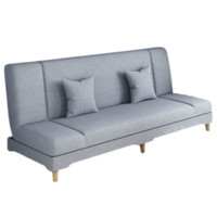 德泽 骁诺沙发客厅折叠沙发床两用小户型简易出浅灰色 2.0米四人位+俩抱枕