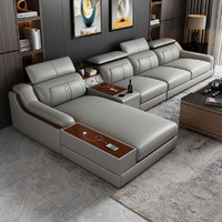 几度 皮沙发现代简约客厅家用沙发科技布大小户型组合布艺沙发