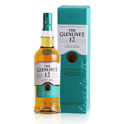 THE GLENLIVET 格兰威特 12年 单一麦芽 苏格兰威士忌 43%vol 750ml 礼盒装