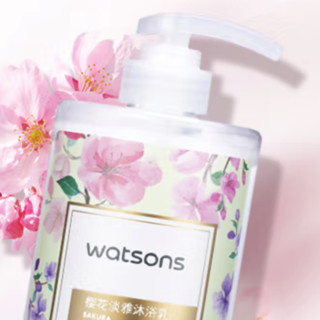 watsons 屈臣氏 樱花淡雅沐浴乳 1L