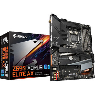 技嘉 小雕 Z590 AORUS ELITE AX 主板 支持CPU 11900K/10900K/11700K/显卡3070/3080(Intel Z590/LGA 1200)