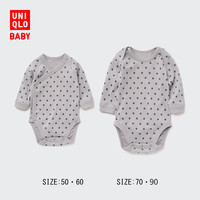 UNIQLO 优衣库 婴儿新生儿宝宝包臀衣(长袖春新品印花1件装)455045/455047