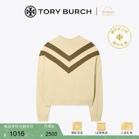 TORY BURCH 运动系列 棉质毛圈布圆领衫 138190 芝麻白 259 M