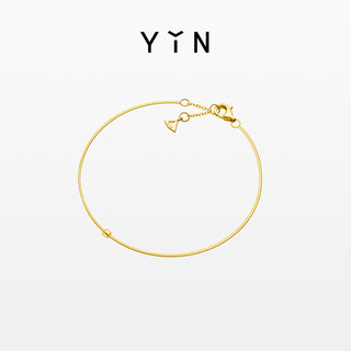 YIN 隐 「易」系列 100B2 简约18K黄金手链 17cm