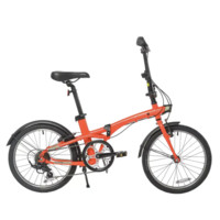DECATHLON 迪卡侬 折叠自行车 8586811 橙红色 20英寸 7速