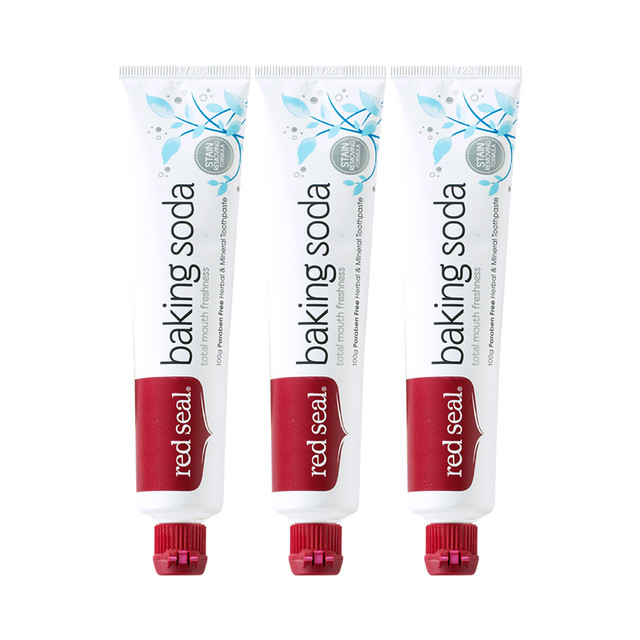 今日必买：红印 小苏打牙膏 100g*3支