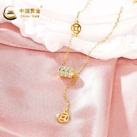 中国黄金 925银小蛮腰项链 DYZGHJ212107