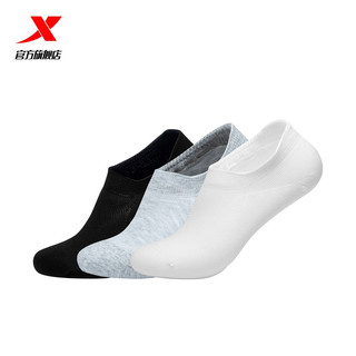 XTEP 特步 运动袜短筒袜女2022年秋季新品官方正品浅口袜防滑三双装船袜