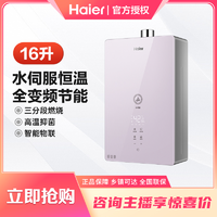 Haier 海尔 16升燃气热水器变频恒温自清洁防冻智能 JSQ30-16TES(12T)U1