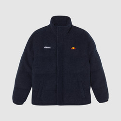 ellesse 男女新款正品摇粒绒休闲时尚加绒加厚拉链贴边袋保暖外套