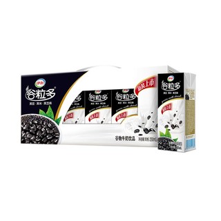 yili 伊利 谷粒多黑谷牛奶饮品250ml*12*2礼盒装黑豆+黑米+黑芝麻营养早餐