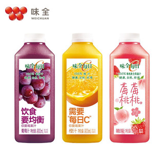 WEICHUAN 味全 冷藏饮料 复合果蔬汁900ml 总计3瓶