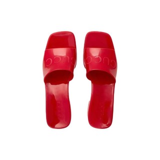 GUCCI 古驰女士拖鞋624730J8700-EP 红色40【规格参数品牌图片】-什么值得买