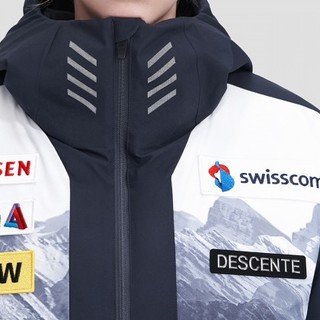 DESCENTE 迪桑特 瑞士国家滑雪队联名款 中性运动羽绒服 D2433SDJ60-NV 藏青色 XXL