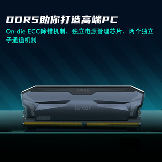 Lexar 雷克沙 Ares战神铠系列 DDR5 5600 台式机马甲条 32GB（16GB*2）套条