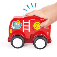 Hape 【直营】Hape城市交通回力车男女孩儿童益智警车滑行车木制玩具
