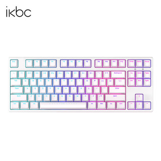ikbc F400游戏键盘机械键盘樱桃键盘cherry机械键盘有线电竞红轴青轴黑轴银轴rgb F400 白色 有线 红轴
