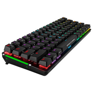 ASUS 华硕 ROG系列 魔导士 68键 2.4G双模无线机械键盘 黑色 NX山楂红轴 RGB