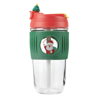 LOCK&LOCK 乐扣乐扣 LLG689GRN-XM 玻璃杯 500ml 圣诞老人