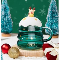 88VIP：咖世家咖啡 圣诞系列 圣诞树玻璃杯 480ml