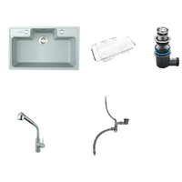 HIGOLD 悍高 HC系列 935009G 石英石水槽龙头套装 瓷青色 780*480*215mm