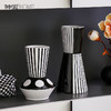 北欧现代简约高档黑白艺术陶瓷花瓶摆件客厅干花插花器电视柜装饰