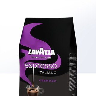 意大利进口LAVAZZA拉瓦萨经典奶油醇香咖啡豆1KG中度烘焙 1kg 意式低因巧克力咖啡豆