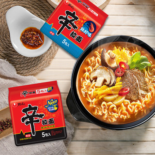 NONGSHIM 农心 辛拉面+鲜虾味10连包120g*10袋泡面方便面速食即食面2种口味