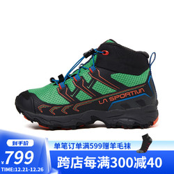 LA SPORTIVA 拉思珀蒂瓦 LASPORTIVA 儿童徒步鞋户外登山耐磨中帮越野跑鞋Ultra Raptor 碳灰/火焰红 27