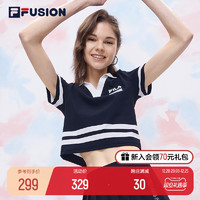 FILA 斐乐 FUSION斐乐潮牌女子POLO2022新款网球上衣