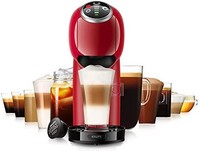 Dolce Gusto Genio S Plus 胶囊咖啡机 (浓缩咖啡 Boost 温度选择 冷饮 15 巴泵压,0.8 升水箱) 红色