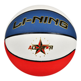 LI-NING 李宁 All Star PU篮球 LBQK237-1 蓝色/白色/红色 6号/女篮