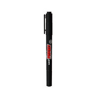 uni 三菱铅笔 PM-120T 双头水性记号笔  细0.4mm粗0.9mm  黑色 1支装
