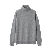 MUJI 无印良品 女士高领毛衣 W9AA871 灰色 XXL